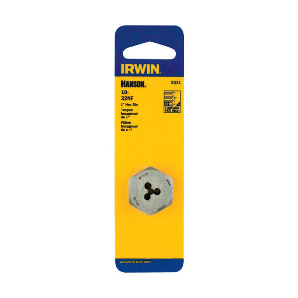 Irwin DIE HEX 1""10-32NF CARDED 9331ZR